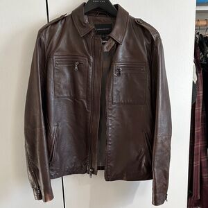 Banana Republic Dark Brown Leather Jacket